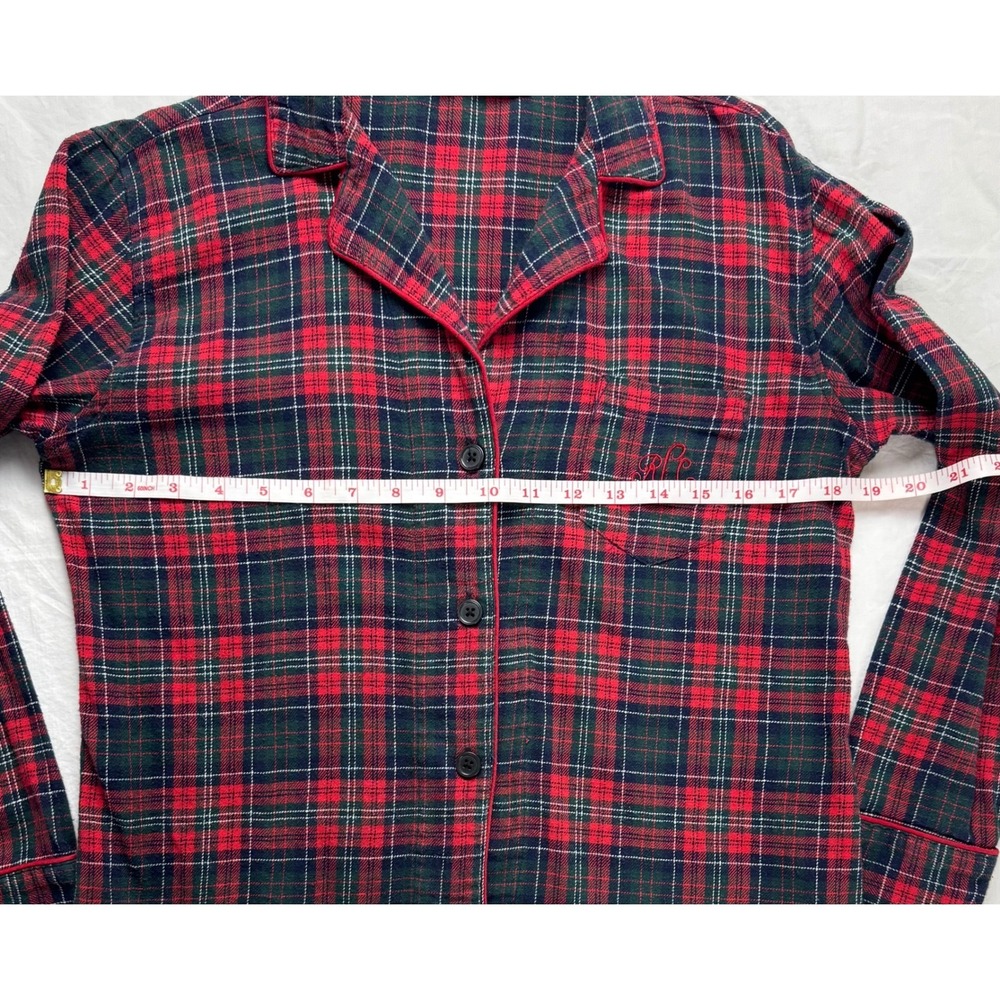 Lauren Ralph Lauren Plaid Pajama Set Women Small Red Green Classic Sleepwear PJ - Picture 8 of 16